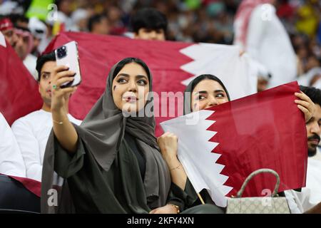 Al Khor, Qatar. 20th novembre 2022. Qatar fans (QAT) football/Soccer : coupe du monde de la FIFA Qatar 2022 Group A match entre Qatar 0-2 Equateur au stade Al Bayt à Al Khor, Qatar . Crédit: Naoki Morita/AFLO SPORT/Alay Live News Banque D'Images