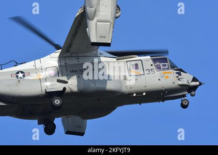 Préfecture de Kanagawa, Japon - 23 avril 2022 : Boeing CMV-22B Osprey tiltrotor de la Marine des États-Unis. Banque D'Images