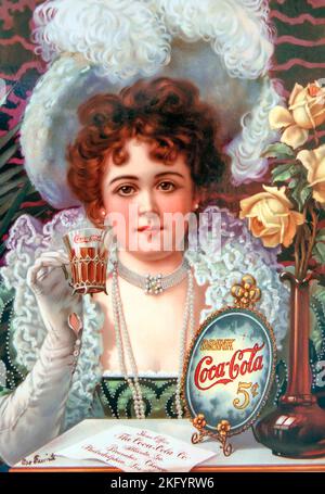 Publicité Coca Cola vintage Banque D'Images