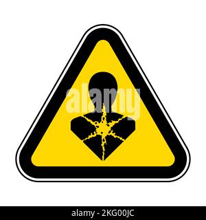 Étiquette de symbole de danger pour la santé, danger à long terme pour la santé, pictogramme de danger SGH Illustration de Vecteur