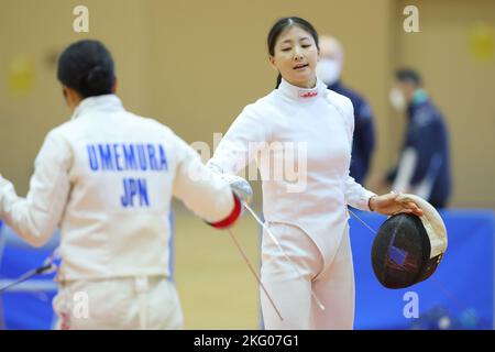 Shizuoka, Japon. 18th novembre 2022. Misaki Uchida Pentathlon moderne : les Championnats du Pentathlon moderne 62nd tous japonais Escrime individuel des femmes au gymnase de la ville de Gotemba, à Shizuoka, Japon . Credit: YUTAKA/AFLO SPORT/Alay Live News Banque D'Images