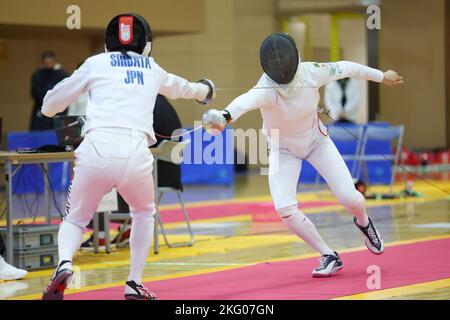 Shizuoka, Japon. 18th novembre 2022. Misaki Uchida Pentathlon moderne : les Championnats du Pentathlon moderne 62nd tous japonais Escrime individuel des femmes au gymnase de la ville de Gotemba, à Shizuoka, Japon . Credit: YUTAKA/AFLO SPORT/Alay Live News Banque D'Images
