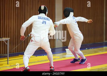 Shizuoka, Japon. 18th novembre 2022. Ryo Matsumoto moderne Pentathlon : les 62nd Championnats du Pentathlon moderne tous japonais Escrime individuel masculin au gymnase de la ville de Gotemba, à Shizuoka, Japon . Credit: YUTAKA/AFLO SPORT/Alay Live News Banque D'Images