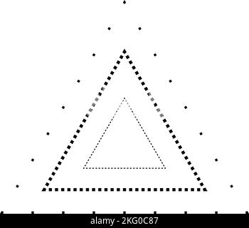 Traçage de forme de triangle élément de ligne brisée pour les enfants d'âge préscolaire, maternelle et Montessori préécrivant, dessin et couper des activités de pratique en vect Illustration de Vecteur