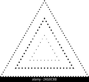 Traçage de forme de triangle élément de ligne brisée pour les enfants d'âge préscolaire, maternelle et Montessori préécrivant, dessin et couper des activités de pratique en vect Illustration de Vecteur