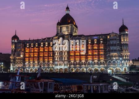 Taj Mahal Palace Hotel, Apollo Bandar, Colaba, Bombay, Mumbai, Maharashtra, Inde Banque D'Images