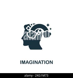 Icône imagination. Icône de planification de projet simple monochrome pour les modèles, la conception Web et les infographies Illustration de Vecteur