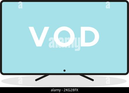 Icône de périphérique Smart TV. Vidéo à la demande. Illustration vectorielle, conception plate Illustration de Vecteur