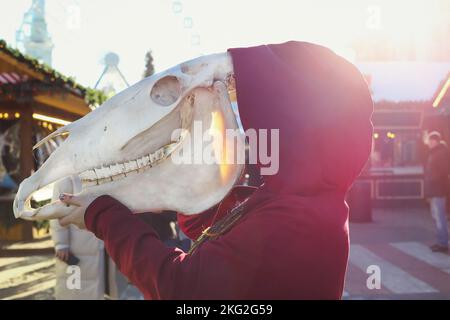 Gros plan du concept de crâne animal Banque D'Images