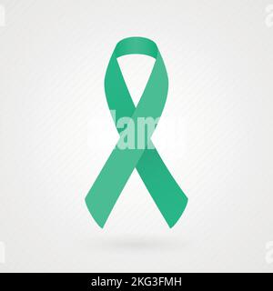 Ruban de sensibilisation Jade. Texture du tissu. Illustration vectorielle, conception plate Illustration de Vecteur