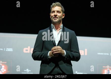 Madrid, Espagne. 21st novembre 2022. Le chanteur David Bisbal présente à une conférence de presse son nouveau concert avec lequel il célèbre ses vingt ans de carrière, sur 21 novembre 2022, à Madrid, Espagne. (Photo par Oscar Gonzalez/NurPhoto) Credit: NurPhoto/Alay Live News Banque D'Images