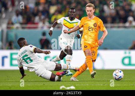 DOHA, QATAR - NOVEMBRE 21 : lors du match du groupe A - coupe du monde de la FIFA, Qatar 2022 entre le Sénégal et les pays-Bas au stade Al Thumama sur 21 novembre 2022 à Doha, Qatar (photo de l'Agence Pablo Morano/BSR) Banque D'Images