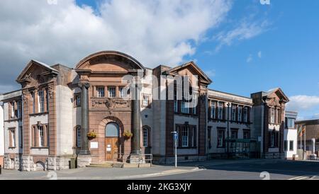 Bureaux du conseil du comté de Denbighshire - County Hall - Station Road, Ruthin, Denbighshire, pays de Galles, Royaume-Uni Banque D'Images