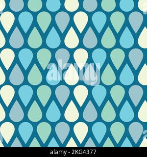 Laisse tomber le motif sans couture. Couleurs fraîches. Arrière-plan minimaliste. Pour impression sur tissu ou papier. Illustration vectorielle, conception plate Illustration de Vecteur