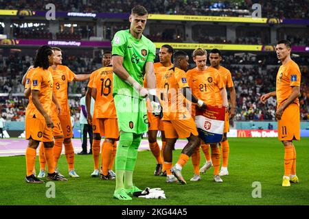 DOHA, QATAR - NOVEMBRE 21 : Andries Noppert des pays-Bas avant le groupe A - coupe du monde de la FIFA, Qatar 2022 match entre le Sénégal et les pays-Bas au stade Al Thumama sur 21 novembre 2022 à Doha, Qatar (photo de Pablo Morano/BSR Agency) Banque D'Images