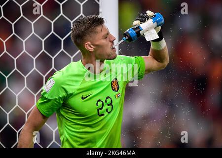 DOHA, QATAR - NOVEMBRE 21 : Andries Noppert des pays-Bas lors du match du groupe A - coupe du monde de la FIFA, Qatar 2022 entre le Sénégal et les pays-Bas au stade Al Thumama sur 21 novembre 2022 à Doha, Qatar (photo de Pablo Morano/BSR Agency) Banque D'Images