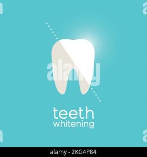 Blanchiment des dents. Avant et après. Concepts dentaires. Illustration vectorielle, conception plate Illustration de Vecteur