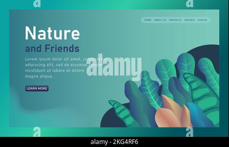 Vecteur modifiable d'un modèle de page d'arrivée avec des sites et un texte de marque de réservation sur fond bleu Illustration de Vecteur