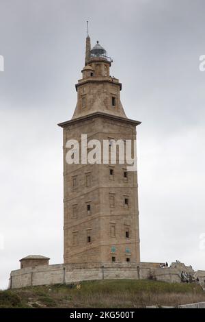 Tour d'Hercules. Le plus vieux phare connu. La Corogne, Galice, Espagne. Banque D'Images