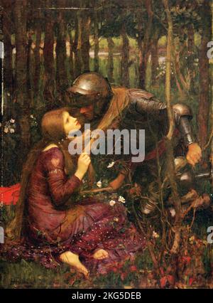 La Belle Dame sans Merci, la belle Dame sans pitié, 1893, peinture de John William Waterhouse Banque D'Images