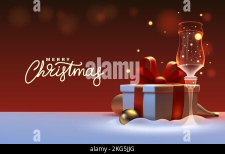 Joyeux noël et bonne année, bannière de vacances. Illustration vectorielle Illustration de Vecteur