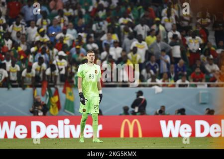 Doha, Qatar. 21st novembre 2022. DOHA - le gardien de but néerlandais Andries Noppert lors de la coupe du monde de la FIFA, le Qatar 2022 a disputé Un match entre le Sénégal et les pays-Bas au stade Al Thumama sur 21 novembre 2022 à Doha, au Qatar. ANP MAURICE VAN STONE crédit: ANP/Alamy Live News Banque D'Images