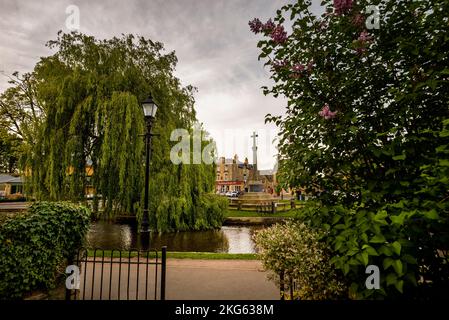 Mémorial de guerre à Bourton-on-the-Water, dans les Cotswolds, Angleterre Banque D'Images