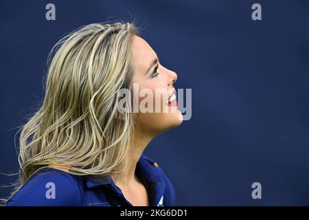 Les cheerleaders texans de Houston lors du match de football NFL entre les Washington Commanders et les Texans de Houston, dimanche, 20 novembre 2022, au NRG Banque D'Images