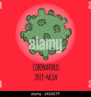CORONAVIRUS 2019 NCOV Santé médecine danger humain pneumonie vecteur Illustration Imprimer bannière Illustration de Vecteur