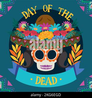 Illustration de la conception de l'affiche Day of the Dead Banque D'Images