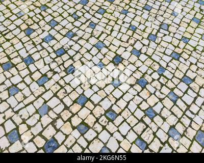 Pavé portugais traditionnel. Surface répétée Banque D'Images