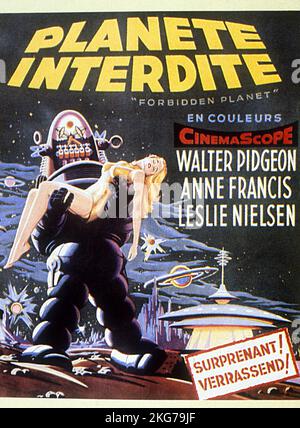 Année planète interdite : 1956 Etats-Unis Directeur : Fred M. Wilcox affiche belge Banque D'Images