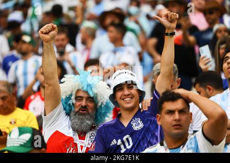 Lors de la coupe du monde de la FIFA, Qatar 2022, match du groupe C entre l'Argentine et l'Arabie Saoudite au stade Lusail sur 22 novembre 2022 à Lusail, Qatar. (Photo de Pawel Andrachiewicz/PressFocus/Sipa USA) Banque D'Images