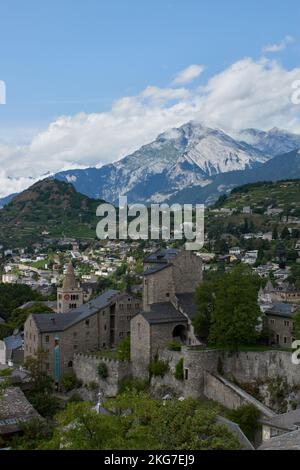 Cathédrale notre-Dame du Glarier de Sion Banque D'Images