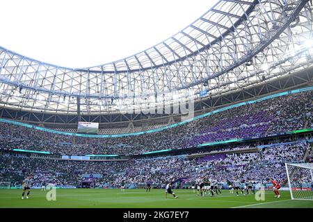 Lusail, Qatar. 22nd novembre 2022. Football, coupe du monde 2022 au Qatar, Argentine - Arabie Saoudite, tour préliminaire, Groupe C, au stade Lusail, un aperçu du stade. Crédit : Robert Michael/dpa/Alay Live News Banque D'Images