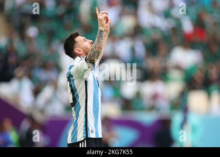 22 NOVEMBRE 2022 - football: Coupe du monde de la FIFA Qatar 2022 Groupe C match entre l'Argentine et l'Arabie Saoudite au stade Lusail à Lusail, Qatar. Crédit: Naoki Morita/AFLO SPORT/Alay Live News Banque D'Images