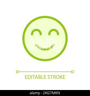 Icône de l'interface utilisateur de lulassmorphisme parfait de pixel emoji contenté Illustration de Vecteur