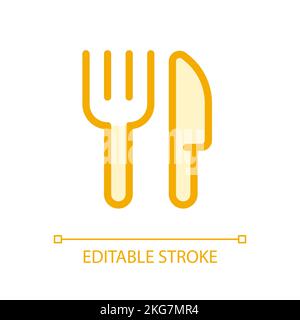 Icône de l'interface utilisateur : glassmorphisme parfait entre la fourche et le couteau Illustration de Vecteur