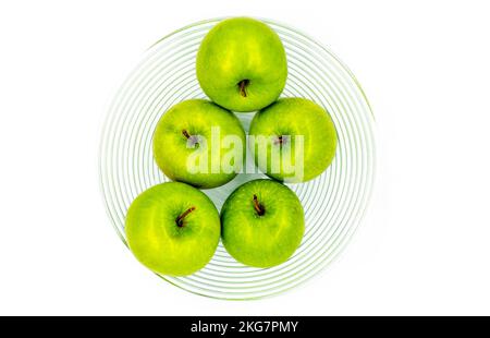 Pommes vertes, source de santé et de saveur Banque D'Images