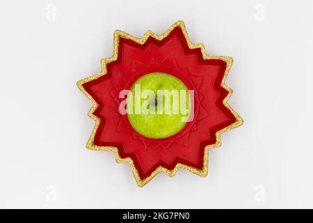 Pommes vertes, source de santé et de saveur, style 1920 Banque D'Images