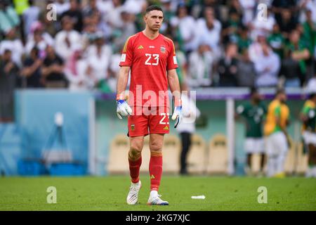 Lusail City, Qatar. 22nd novembre 2022. Ville de LUSAIL, QATAR - NOVEMBRE 22: Damian Martinez d'Argentinia lors du match du groupe C - coupe du monde de la FIFA Qatar 2022 entre l'Argentine et l'Arabie Saoudite au stade Lusail sur 22 novembre 2022 à Lusail City, Qatar (photo de Pablo Morano/BSR Agency) crédit: BSR Agency/Alay Live News Banque D'Images