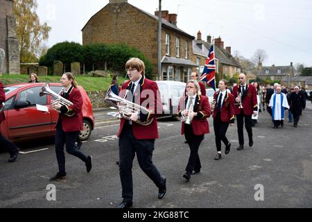 Jour du souvenir Dimanche Hook Norton Oxfordshire Angleterre royaume-uni. 13 novembre 2022. Banque D'Images