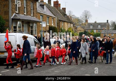 Jour du souvenir Dimanche Hook Norton Oxfordshire Angleterre royaume-uni. 13 novembre 2022. Banque D'Images