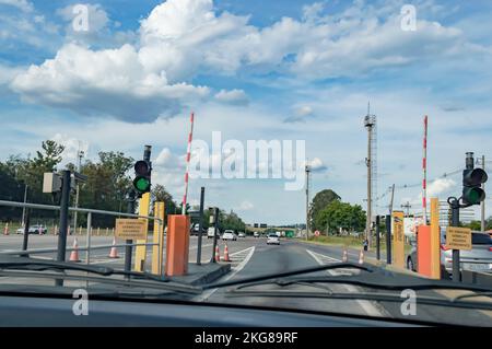 sorocaba-sp,brasil-21 novembre,2022: Entrée du péage dans la monnaie de la ville. Banque D'Images