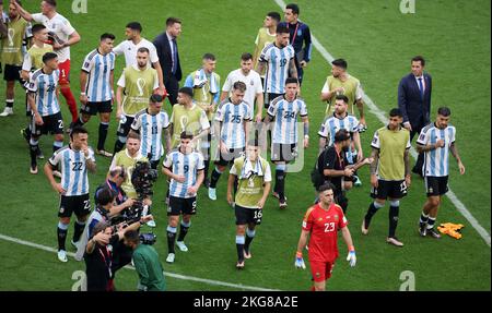 Lusail, Qatar. 22nd novembre 2022. Coupe du monde de la FIFA, Qatar., . À Lusail City, Fussball Weltmeisterschaft Argentinien Saudi Arabien enttŠuscht Credit: Diebilderwelt/Alay Live News Banque D'Images