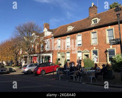 Market Hill, Framingham Street Scene, Suffolk, Angleterre, Royaume-Uni Banque D'Images