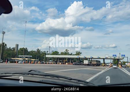 sorocaba-sp,brasil-21 novembre,2022: Entrée du péage dans la monnaie de la ville. Banque D'Images