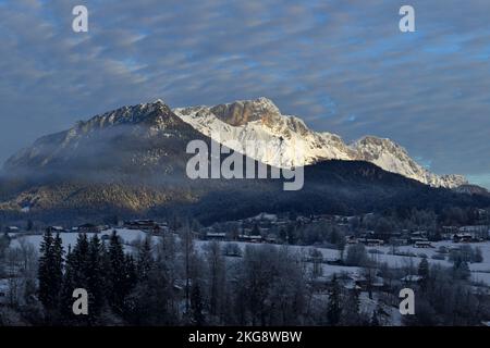 L'hiver dans la terre de Berchtesgadener est un merveilleux moment avec beaucoup de beaux endroits et des atmosphères merveilleuses Banque D'Images