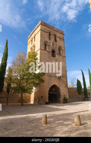 LaGuardia Rioja Alavesa région Espagne Torre Abacial bâtiment connu sous le nom de la tour Abbots Banque D'Images