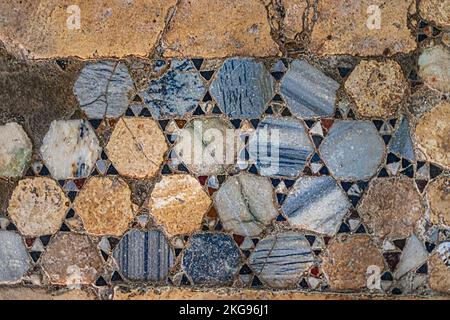 Mosaïques byzantines sur le plancher de Saint Eglise Nicholas Demre, Turquie. Banque D'Images